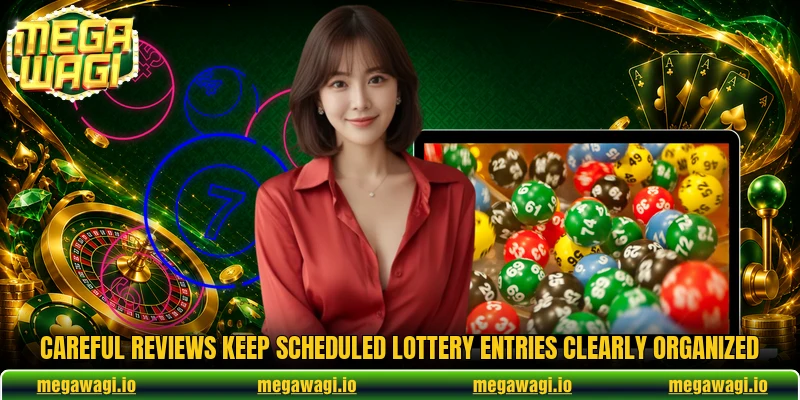 Careful reviews keep scheduled lottery entries clearly organized Careful reviews keep scheduled lottery entries clearly organized