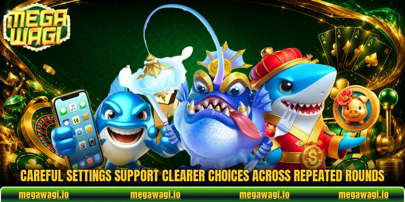 Careful settings support clearer choices across repeated rounds Careful settings support clearer choices across repeated rounds