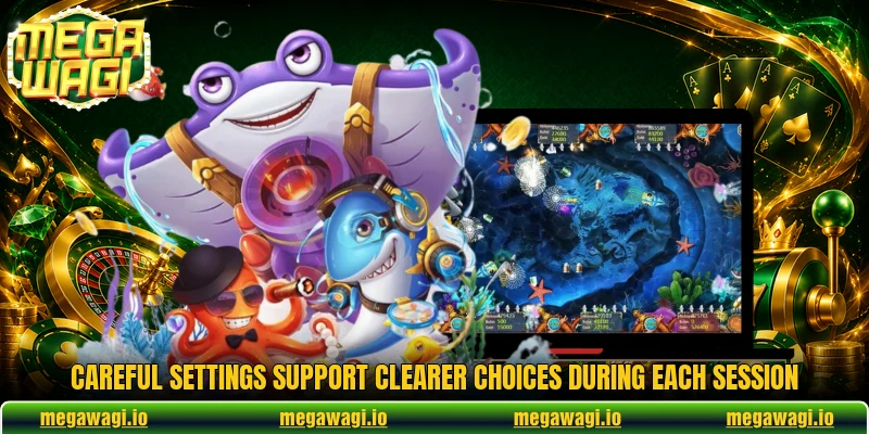 Careful settings support clearer choices during each session Careful settings support clearer choices during each session