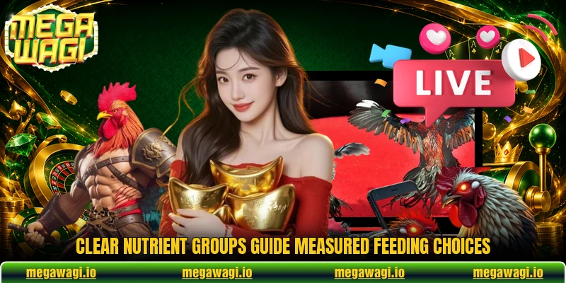 Clear nutrient groups guide measured feeding choices Clear nutrient groups guide measured feeding choices