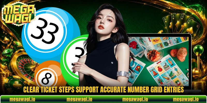Clear ticket steps support accurate number grid entries Clear ticket steps support accurate number grid entries