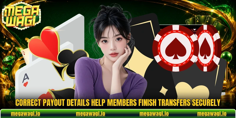 Correct payout details help members finish transfers securely