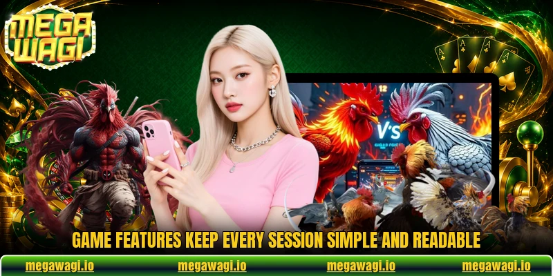 Game features keep every session simple and readable Game features keep every session simple and readable