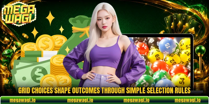 Grid choices shape outcomes through simple selection rules Grid choices shape outcomes through simple selection rules