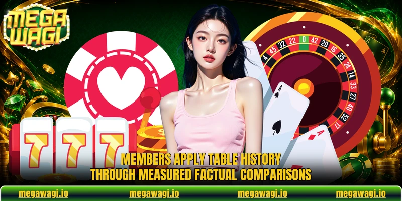 Members apply table history through measured factual comparisons Members apply table history through measured factual comparisons