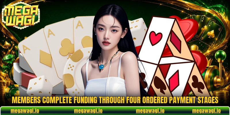Members complete funding through four ordered payment stages