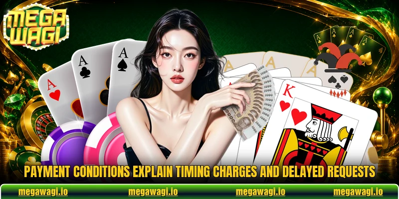 Payment conditions explain timing charges and delayed requests