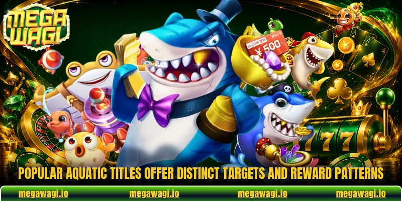 Popular aquatic titles offer distinct targets and reward patterns Popular aquatic titles offer distinct targets and reward patterns