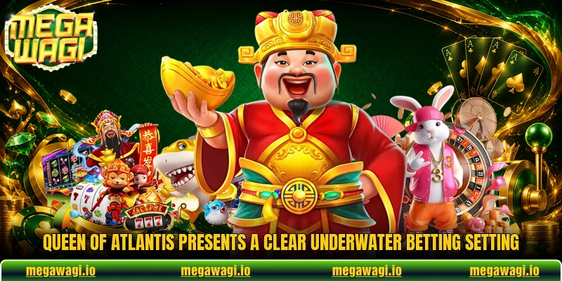 Queen of Atlantis presents a clear underwater betting setting Queen of Atlantis presents a clear underwater betting setting