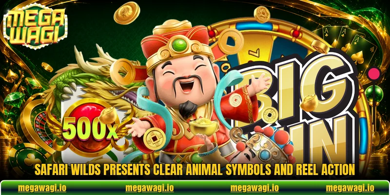 Safari Wilds presents clear animal symbols and reel action Safari Wilds presents clear animal symbols and reel action