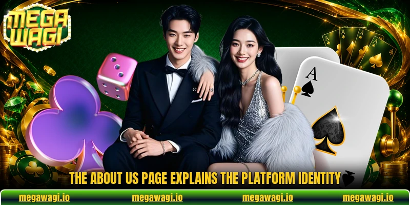 The about us page explains the platform identity The about us page explains the platform identity