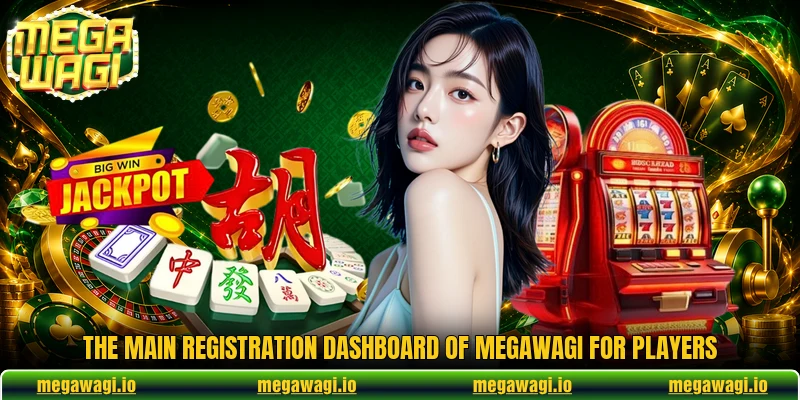 The main registration dashboard of MEGAWAGI for players The main registration dashboard of MEGAWAGI for players