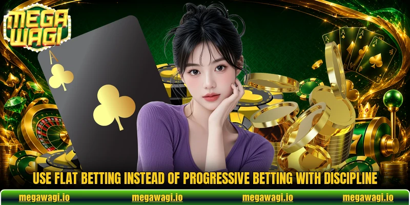 Use flat betting instead of progressive betting with discipline Use flat betting instead of progressive betting with discipline